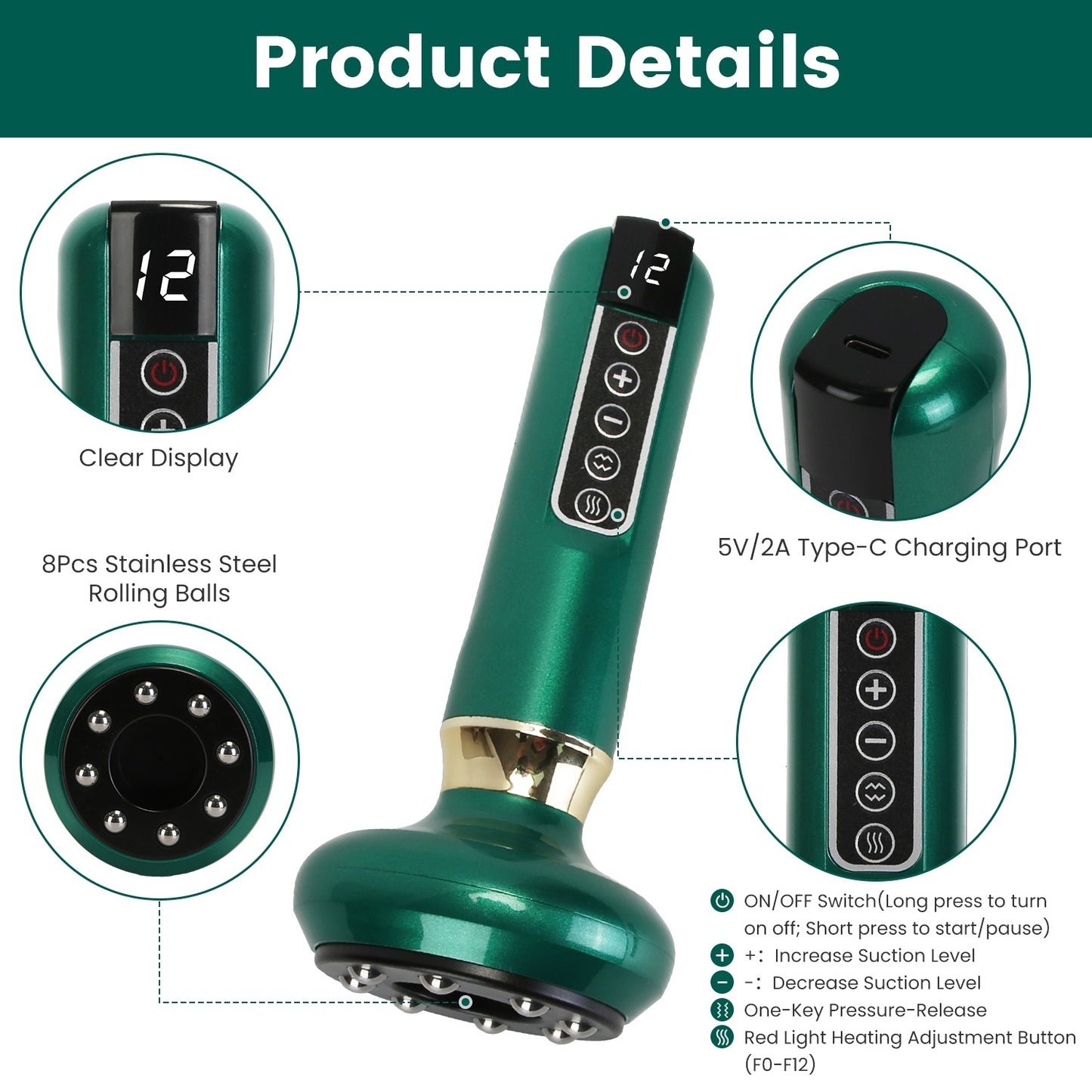 Massager Handheld Vacuum Suction Cupping