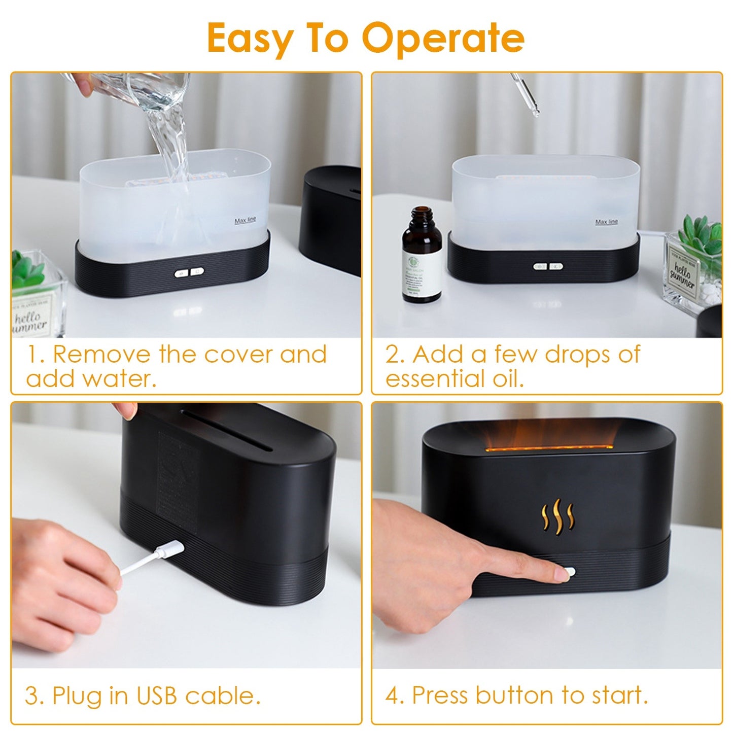 Humidifier Ultrasonic Aroma Essential Oil Diffuser